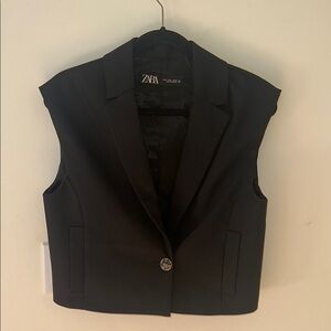 Zara Black Women's Sleeveless Blazer